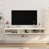 64" Floating Wall Mounted TV Stand with Touch LED Lights and Power Outlet, Media Cabinet with Storage and Cord Management for Living Room - 4 of 4