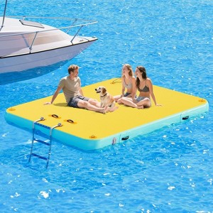 AMERLIFE Inflatable Floating Dock with Non-Slip Surface, Detachable Ladder - 1 of 4