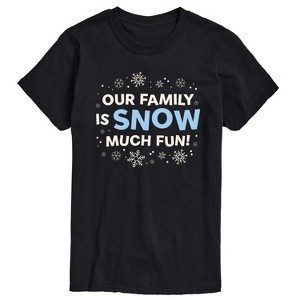Men's - Instant Message - Family Snow Much Fun Short Sleeve Graphic T-Shirt - 1 of 4