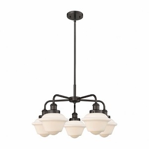 Oxford - 5 Light Stem Hung Chandelier In Art Deco Style-13.5 Inches Tall and 24.5 Inches Wide - 1 of 1
