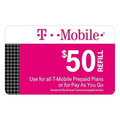 T-Mobile $50 Prepaid Refill Card (Email Delivery)