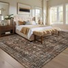 Vintage Area Rug Washable Floral Print Indoor Carpet with Non-Slip Backing - 3 of 4