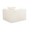 TOV FurnitureTarra Fluffy Oversized Corduroy Modular Corner Chair Cream 43"W x 39"D x 26.8"H - 4 of 4