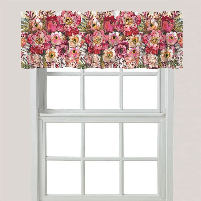 Laural Home Pink Posies Window Valance, 1 of 2
