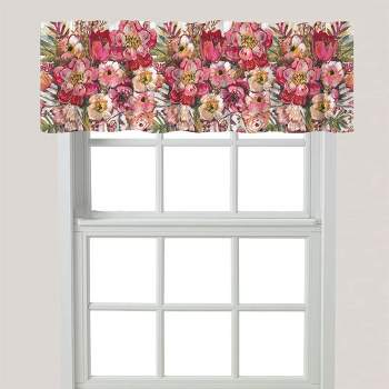 Laural Home Pink Posies Window Valance