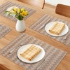 REGALWOVEN Plastic Placemats Set of 6 Placemats with Pattern for Dining Table Decor Washable Kitchen Table Mat Wipe Clean - 2 of 4