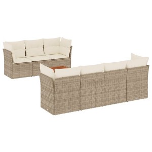 vidaXL Garden Sofa Set Beige - 1 of 4