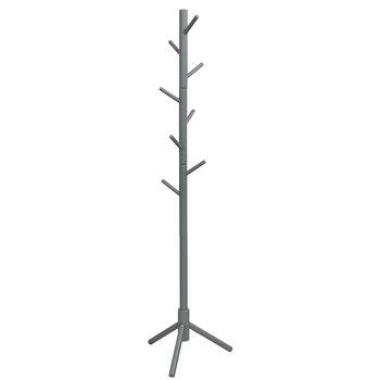 Mind Reader Traditional Black Coat Stand with 11 Hooks - Freestanding Steel  Coat Rack with Umbrella Stand - Space-Saving 3-Tier Design