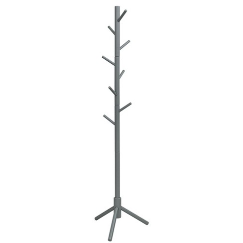 Grey wood coat discount rack