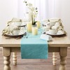 Design Imports  Ribbed 2-Tone Table Runner, Aqua, 13X72" - 2 of 4