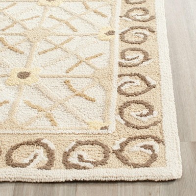 Handmade Taupe and Beige Cotton Area Rug