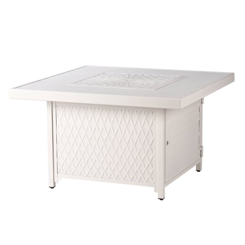 42" Square Aluminum 55000 BTUs Propane  Timeless Fire Table with 2 Covers - Oakland Living
, 2 of 9