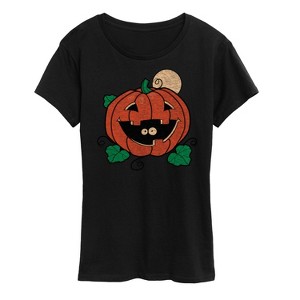 Women's - Instant Message - Vintage Pumpkin Surprise Short Sleeve Graphic T-Shirt - 1 of 4