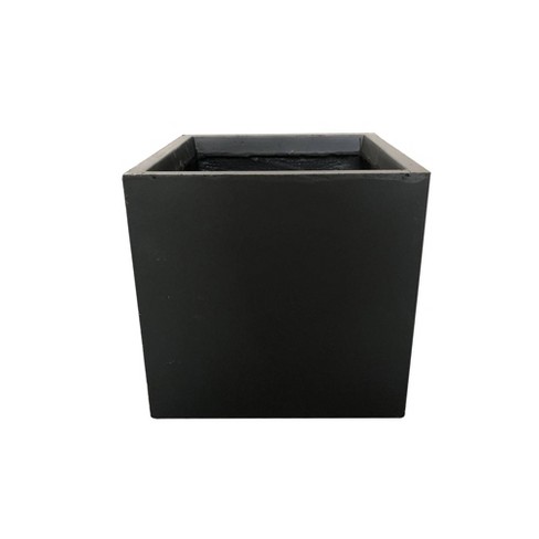 16 Kante Lightweight Modern Outdoor Concrete Square Planter Charcoal Black Rosemead Home Garden Inc Target