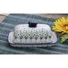 Blue Rose Polish Pottery M074 Manufaktura Butter DIsh - 2 of 3