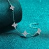 HONGGE Moissanite Bracelet 925 Sterling Silver Adjustable Chain - 2 of 4