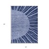 Navy Blue And Sky Blue Abstract Washable Indoor Outdoor Area Rug - 3 of 4