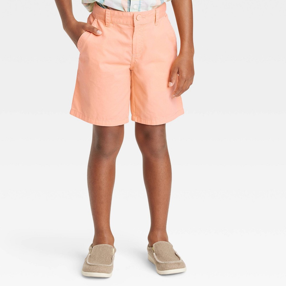 Boys' Flat Front 'At the Knee' Woven Shorts - Cat & Jack™ Orange S