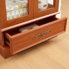 PAGED Classic Bookshelf Lighted Glass Display Cabinet with Adjustable Glass Shelves, 2 Doors and 1 Drawer for Home Office, Study - 3 of 4