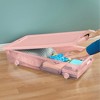Sterilite 56 Qt Wheeled Under Bed Storage Container Plastic Bin, Blush, 4 Pack - 4 of 4