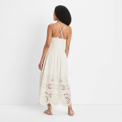 Women Eyelet Maxi A-Line Dress – Future Collective