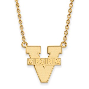 Black Bow Jewelry 14k Yellow Gold Plated Sterling Silver Virginia Wahoos NCAA Necklace 18 Inch - 1 of 4