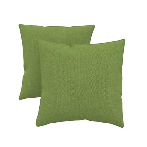 Covers&All Sunbrella® Indoor / Outdoor Throw Pillows Inserts with Covers, Set of 2, Square 16 in x 16 in, Spectrum Cilantro - 1 of 4
