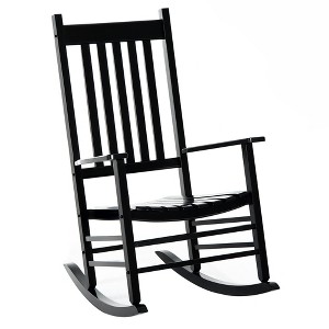 Outsunny Wooden Rocking Chair Indoor / Outdoor Rocker with High Back for Patio, Porch - 1 of 4