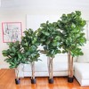 48" Artificial Fiddle Leaf Fig Tree in Pot Black - Nearly Natural - image 3 of 3