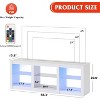 TV Stand with LED Lights for TVs up to 65 inch, Entertainment Center with Glass Shelves, Modern TV Console for Living Room, White - 3 of 4