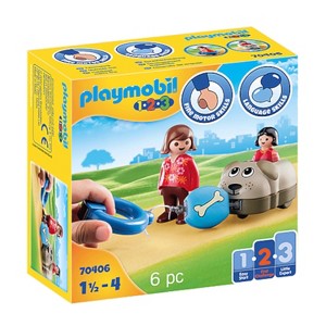 Playmobil 1.2.3: Dog Train Car 70406 Playset 6pc - 1 of 1