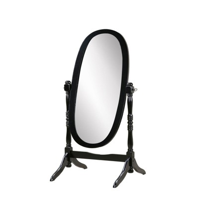 SEVOBAL Bathroom Vanity Mirrors Elegant Round Mirror with Durable Anti Rust Aluminum Frame Compact Functional, Black, 22.5"*16"*59.25"