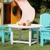 WestinTrends Malibu Kids Outdoor Patio Furniture HDPE 38" Wide Round Dining Table - 2 of 4