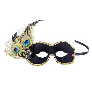 Unique Design I.E. Inc. Daniella-Black/Gold Adult Costume Mask - 1 of 4