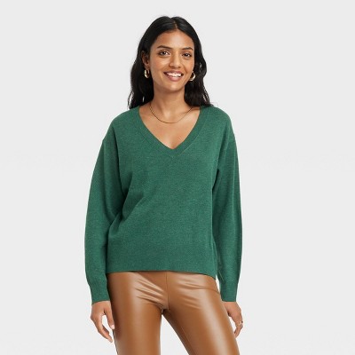 dark green ladies sweaters