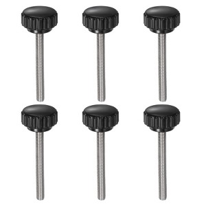 Unique Bargains Plastic Threaded Bolt Knurled Clamping Knob Thumb Screws 6 Pcs - 1 of 4