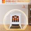 Syemin Indoor Fireplaces 17" Freestanding Electric Fireplace Stove, Fire Place Heater Compact Electric Fireplace Stove, White, 14.8"*9"*17.3" - 3 of 3