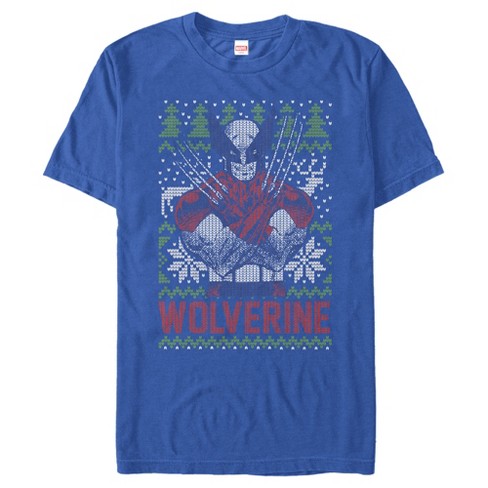 Men's Marvel Ugly Christmas X-men Wolverine T-shirt : Target