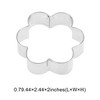 Unique Bargains Cookie Mould Cutter Rose-Shaped Cookie Mould Dishwasher Safe Stainless Steel Silver Tone 1Pcs - 3 of 4