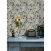Disney Princess Watercolor Floral Kids' Peel and Stick Wallpaper Blue - 3 of 4