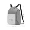 Generic  Sports Gym Bag Drawstring Backpack with Shoes Basketball - 2 of 4