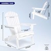 Rbied Wooden Outdoor Foldable Adirondack Chair Patio Chair Set of 2, Half Assembled - 3 of 4