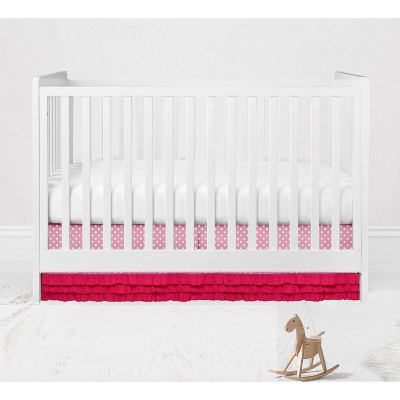 Bacati - MixNMatch Pink Frills on Bottom Crib/Toddler ruffles/skirt