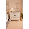 Modern Farmhouse Nightstand Set of 2, 24.8" Wide Rustic White Bedside Table for Bedroom or Living Room, white - 3 of 3
