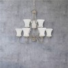 Sunset Lighting Valare 9-Light Two-Tier Chandelier in Bright Satin Nickel - 3 of 4