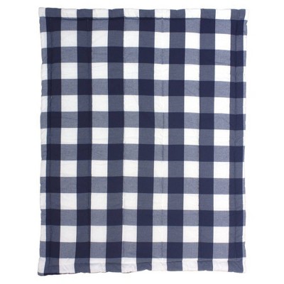 Kimberly Grant Woven Buffalo Check Quilt - Navy