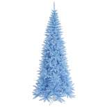 Vickerman Sky Blue Fir Slim Artificial Christmas Tree