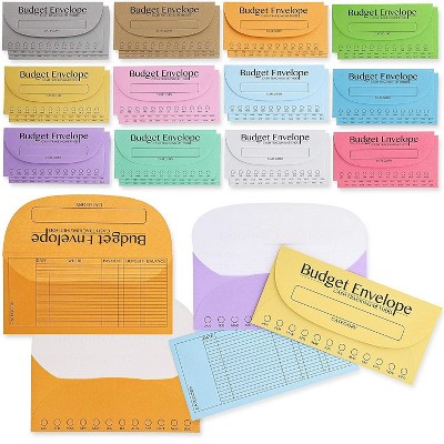 Juvale 96-Pack Budget Envelopes for Cash System, Money Savings, Budgeting, 12 Colors, 8 Of Each, 6.5 X 3 inches