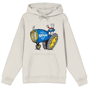 Spam Brand 1937 Boy And Tractor Men's Sand Sweatshirt - 1 of 3