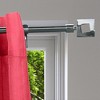 Evideco French Home Goods Adjustable Single Curtain Rod 50"-82" with Decorative Finials and Brackets, Available in Silver or Black Graphite - 4 of 4